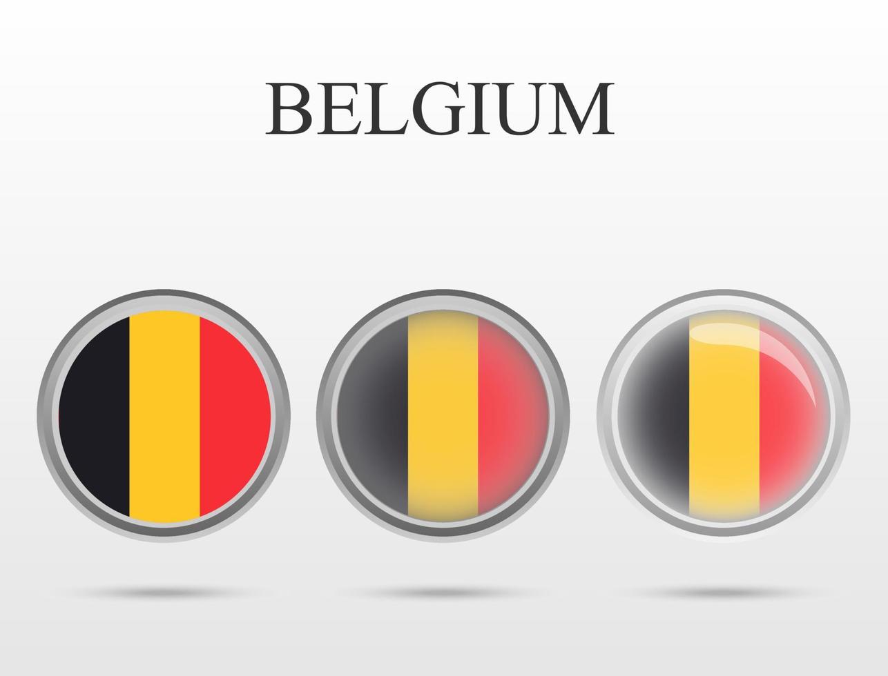 belgische Flagge in Form eines Kreises vektor