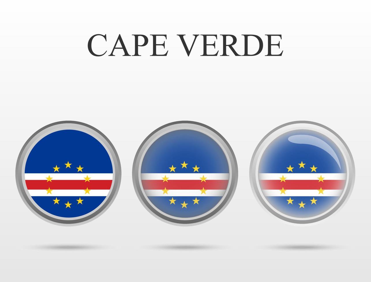 cape verde flagga i form av en cirkel vektor