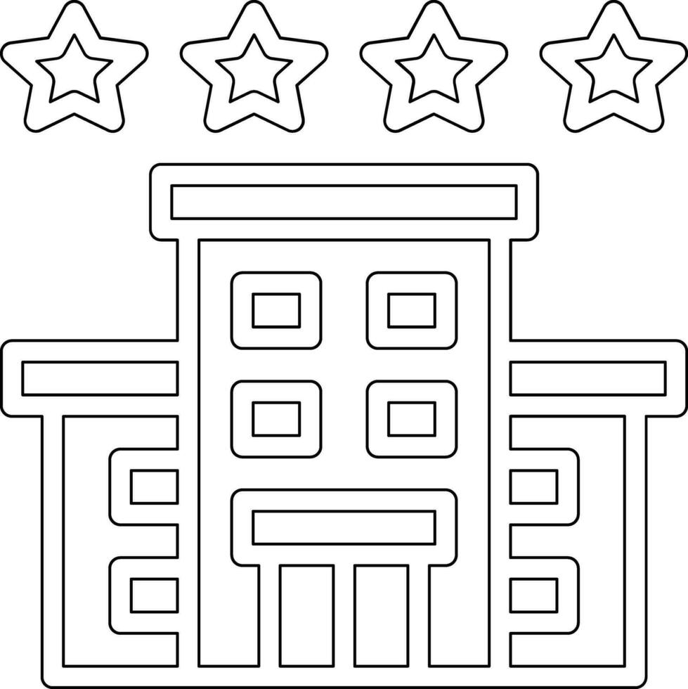 4 stjärna hotell vektor ikon