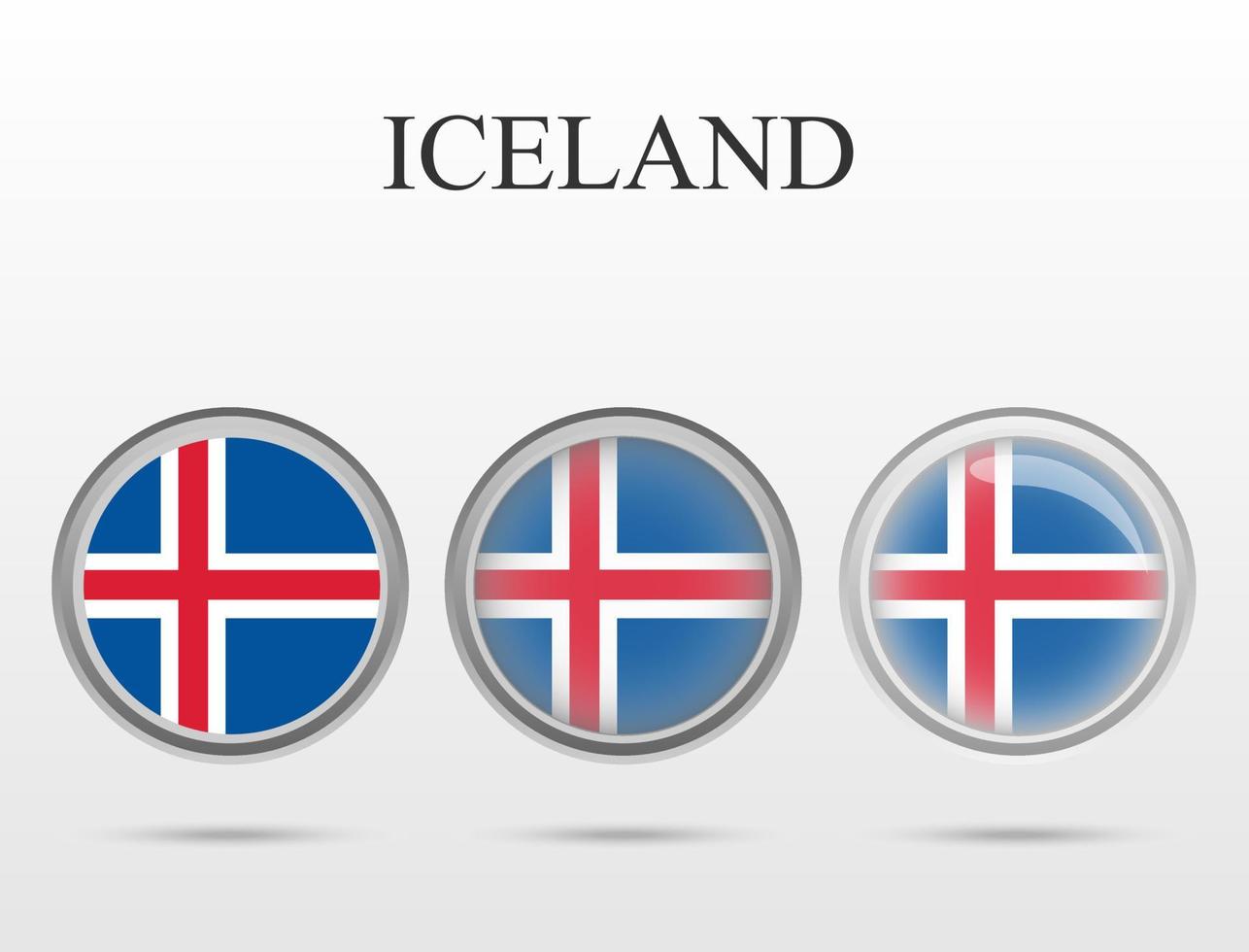 Islands flagga i form av en cirkel vektor