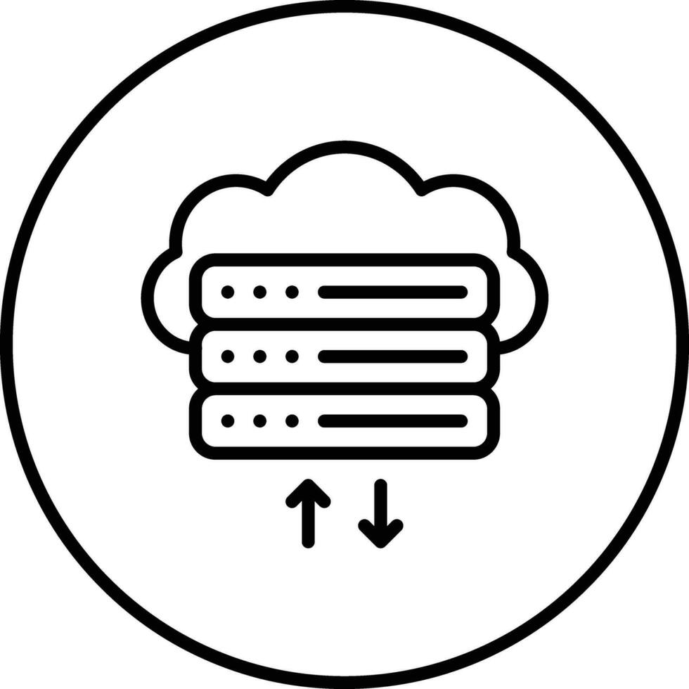 Cloud-Datenbank-Vektorsymbol vektor