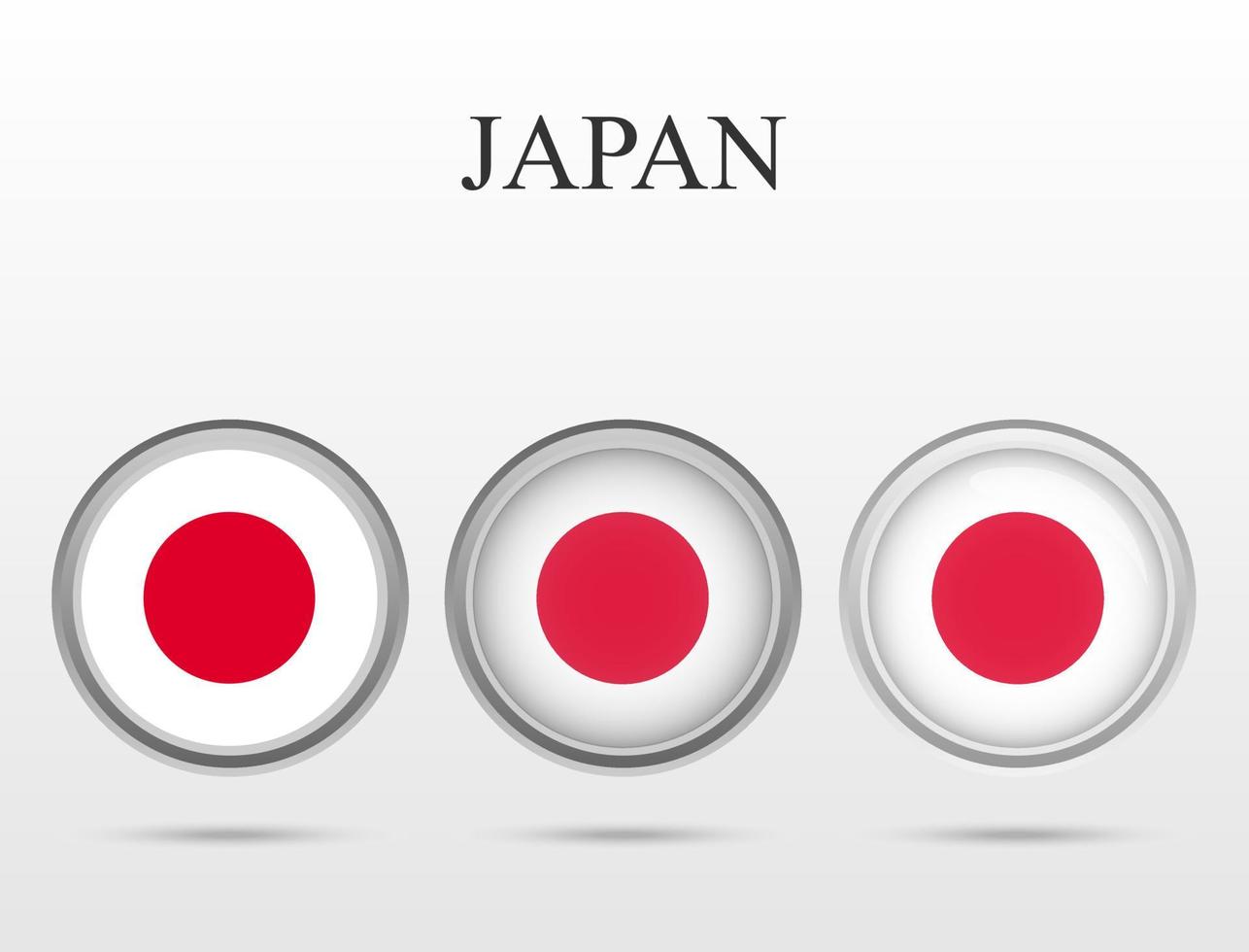 Japans flagga i form av en cirkel vektor