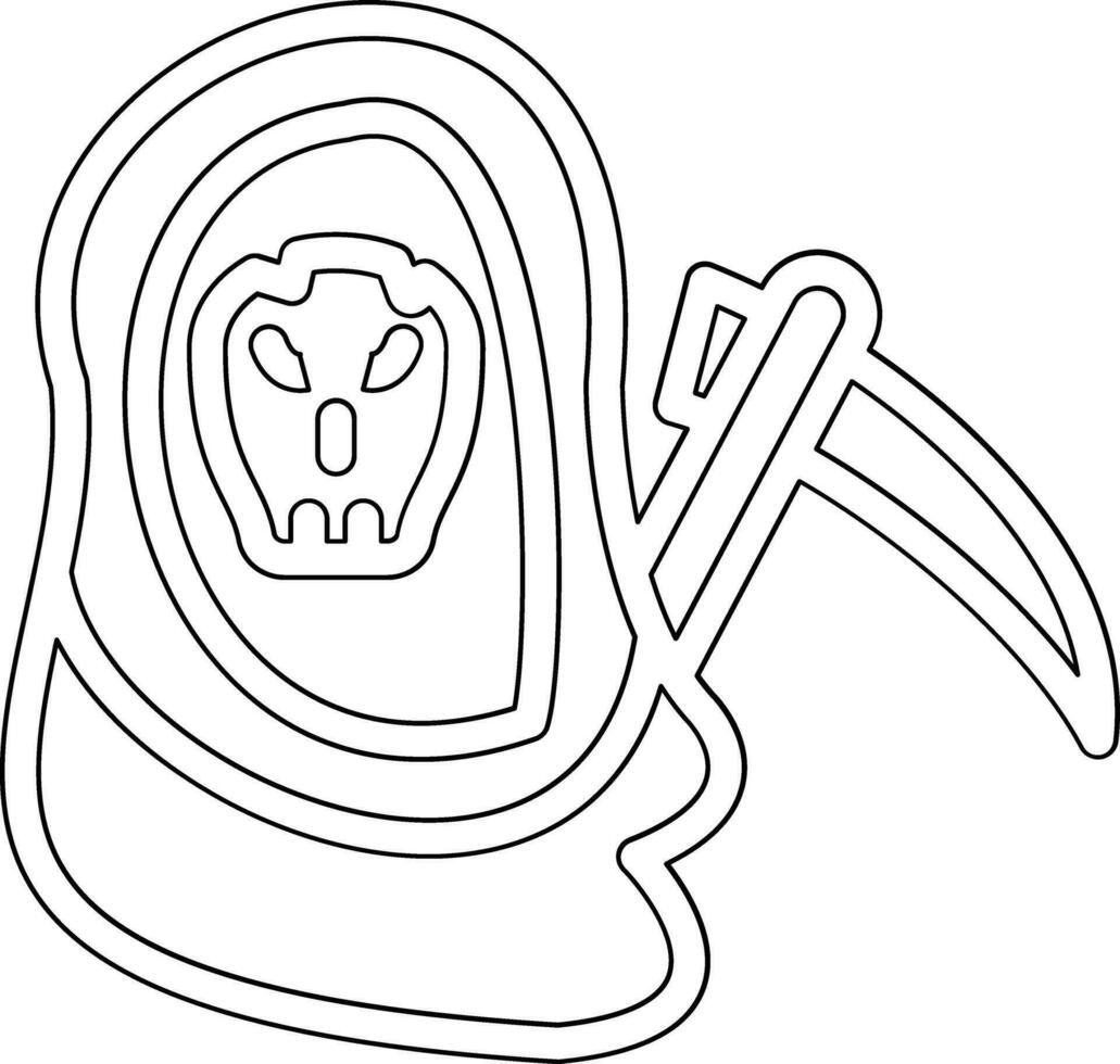 grimmig Sensenmann Vektor Symbol