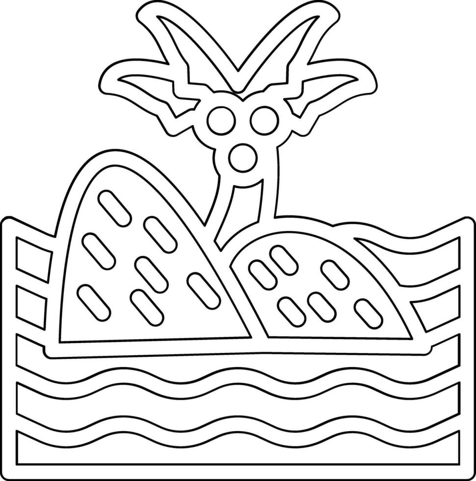 Insel Landschaft Vektor Symbol