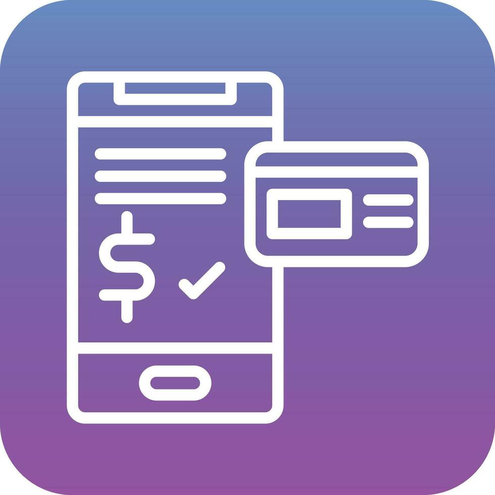 Vektorsymbol für mobile Zahlungen vektor