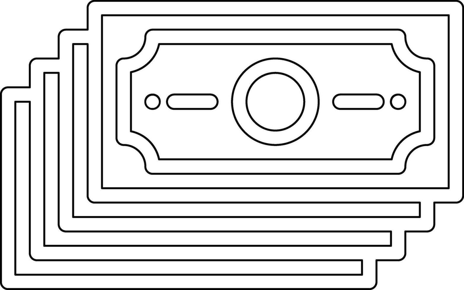 kontant vektor ikon