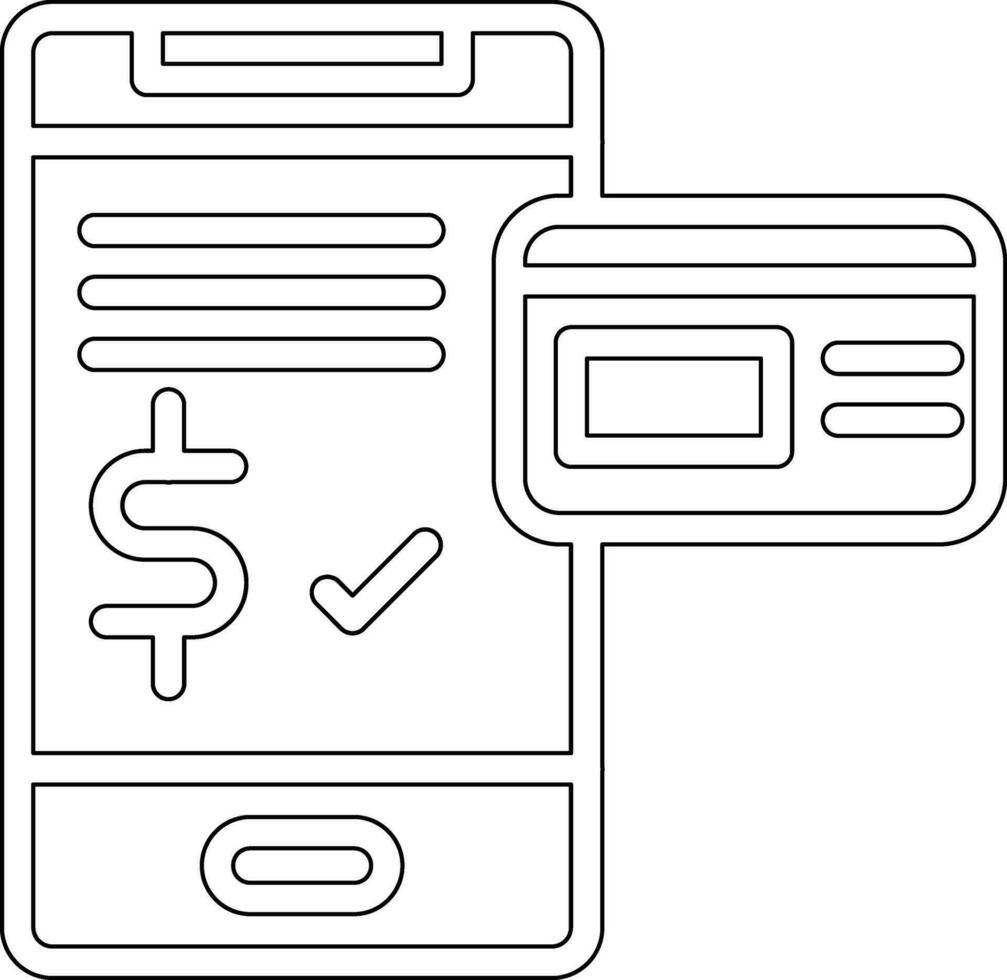 Vektorsymbol für mobile Zahlungen vektor