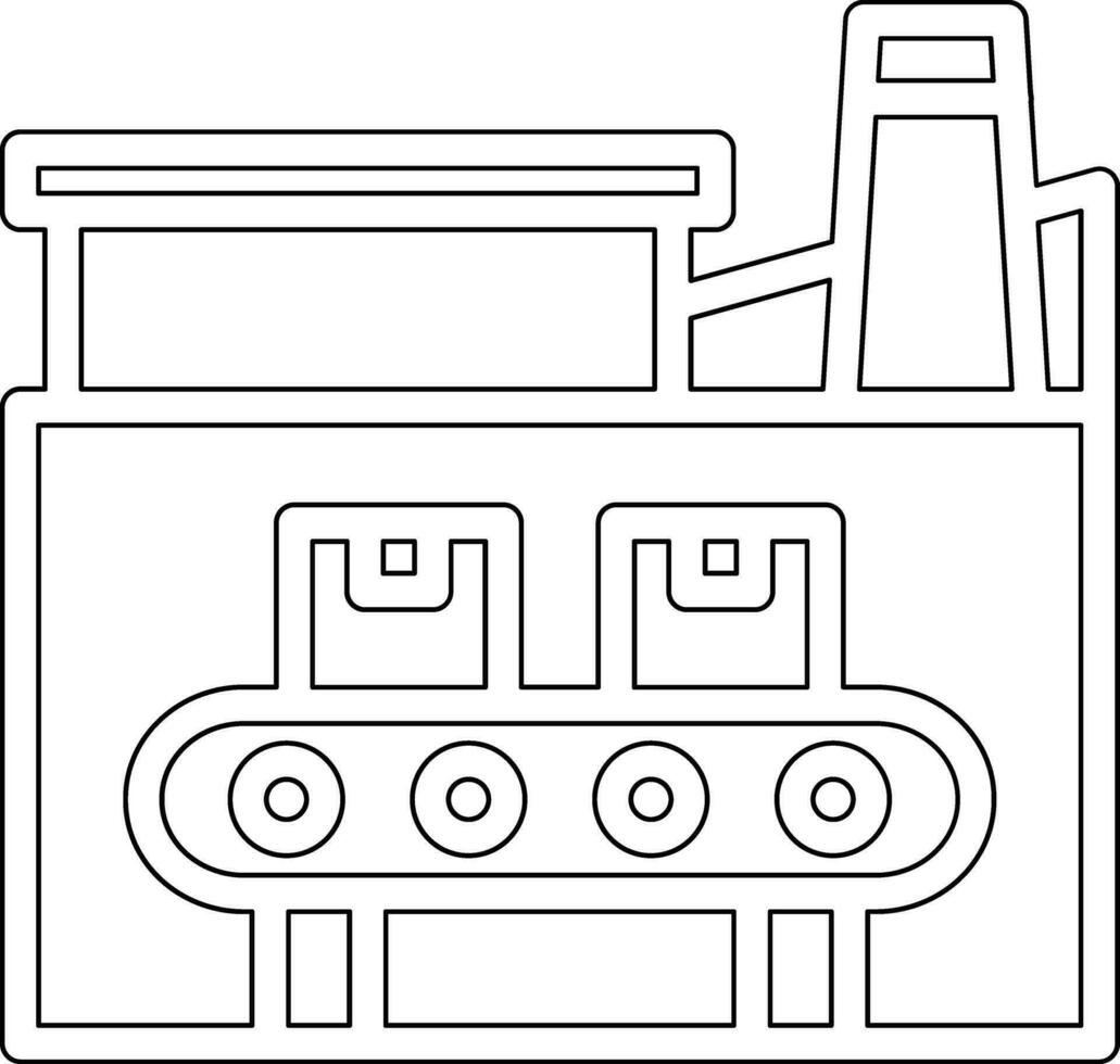 fabriken vektor ikon