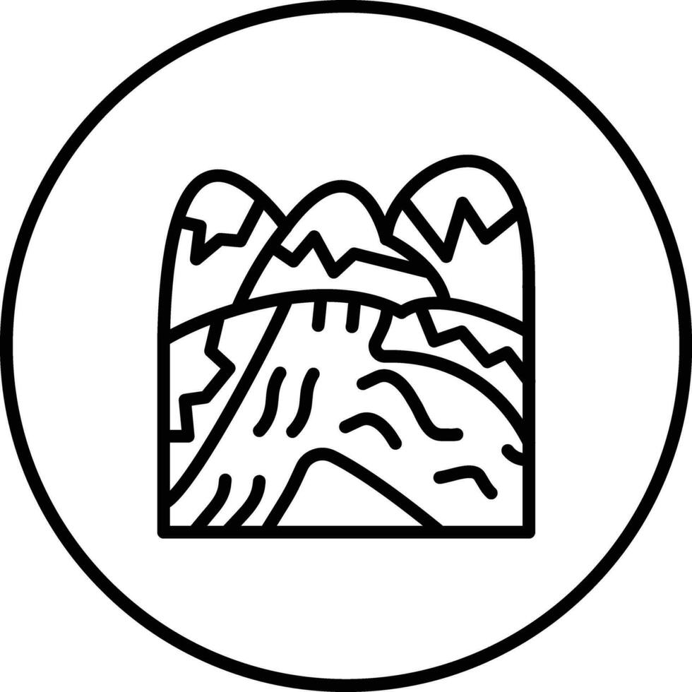 Bucht Landschaft Vektor Symbol