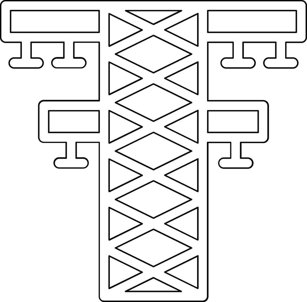 Vektorsymbol für elektrischen Turm vektor