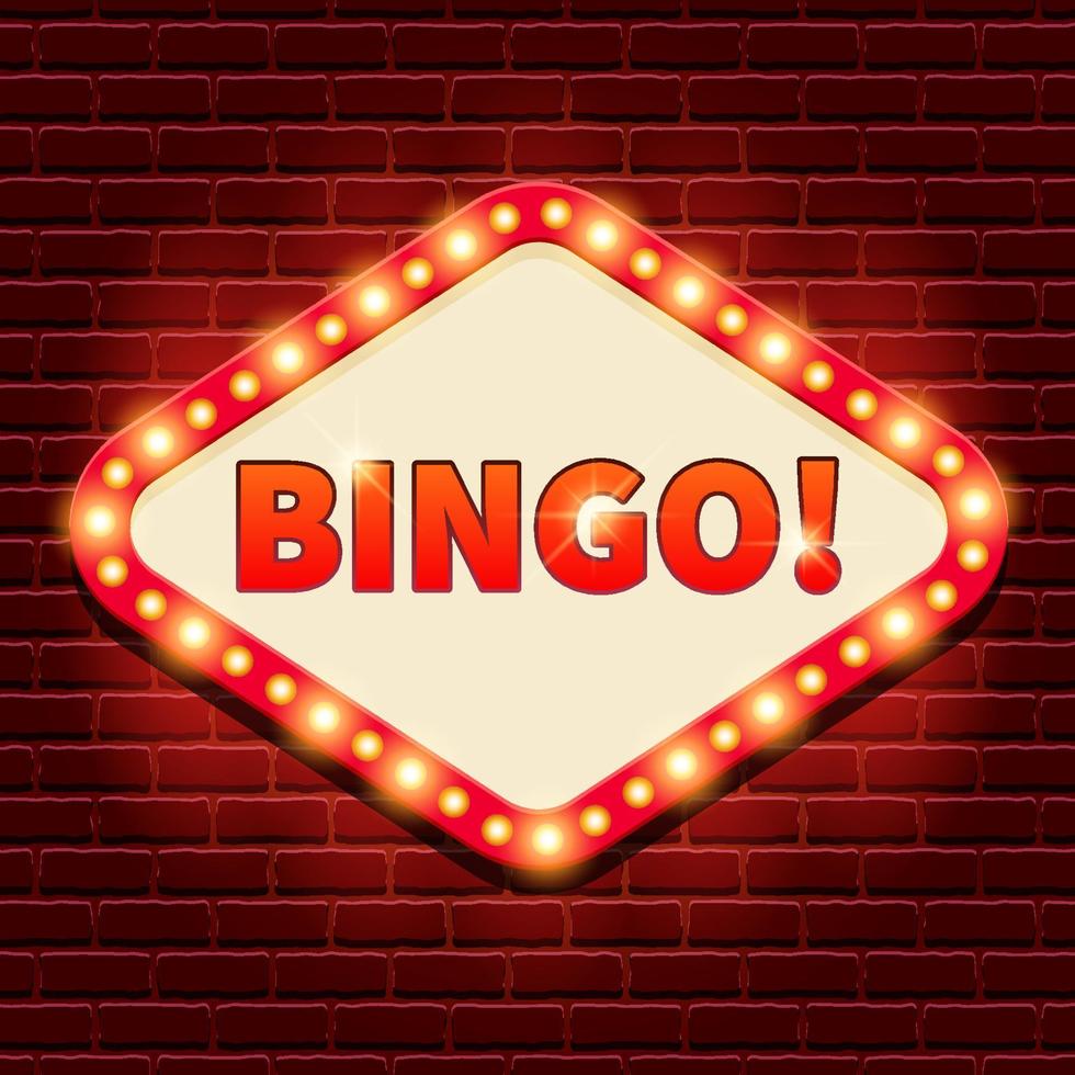 Bingo. Casino, Lotto-Werbetafel-Hintergrund vektor