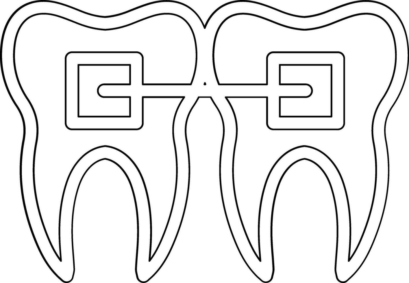 tand tandställning vektor ikon