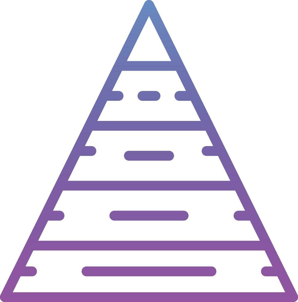 Pyramidendiagramm-Vektorsymbol vektor