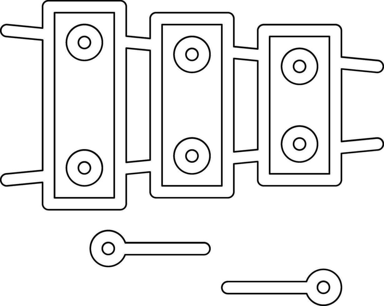 Xylophon-Vektorsymbol vektor