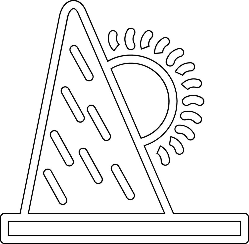 Sonnenaufgang Landschaft Vektor Symbol