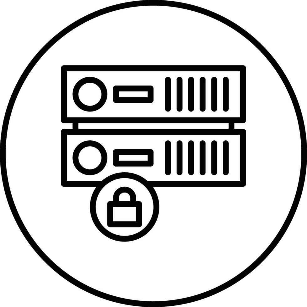 Server gesperrt Vektor Symbol