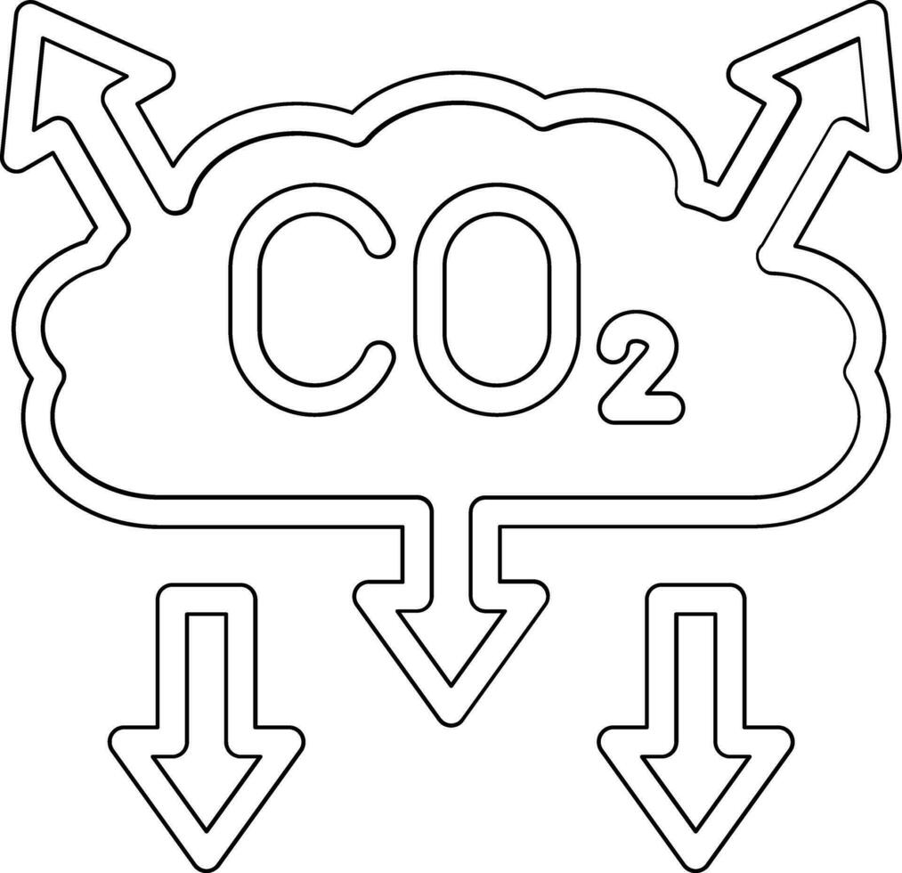 co2 förorening vektor ikon