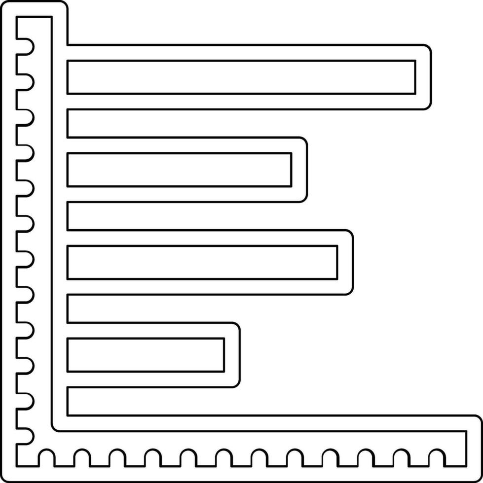 horizontal Bar Diagramm Vektor Symbol