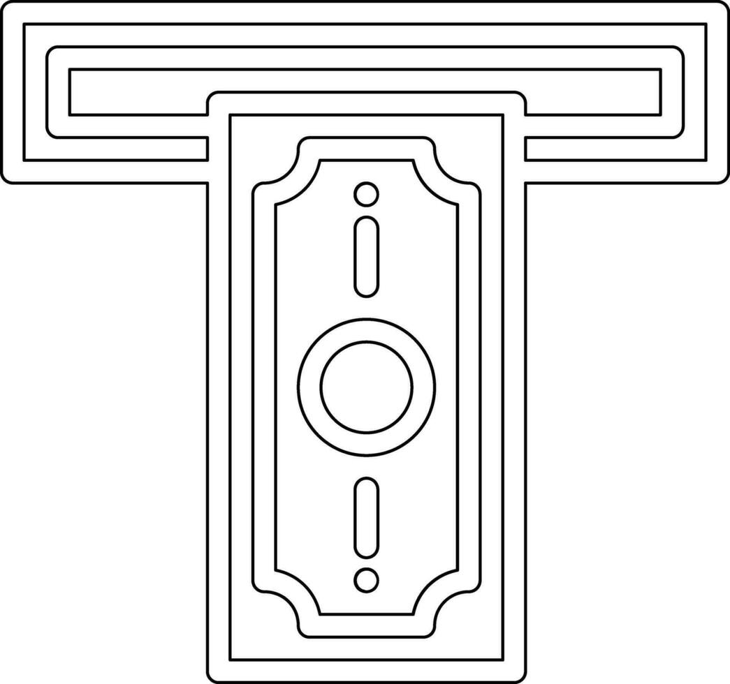 Kasse Rückzug Vektor Symbol