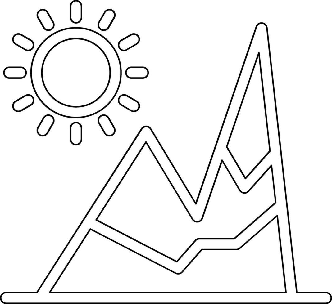 Winter Hügel Vektor Symbol