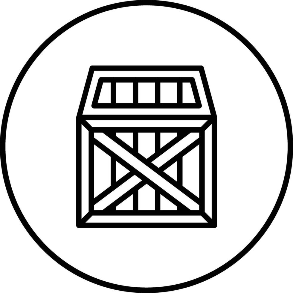 trä- låda vektor ikon