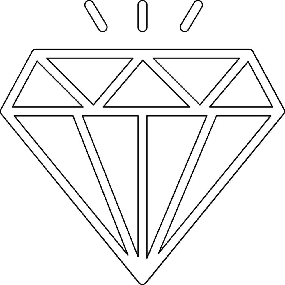 Diamantvektorikone vektor