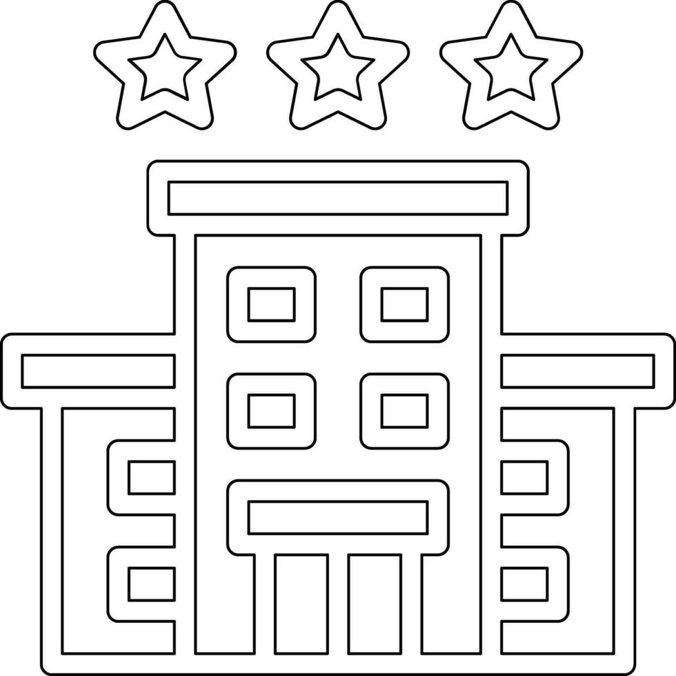 3 Star Hotel Vektor Symbol