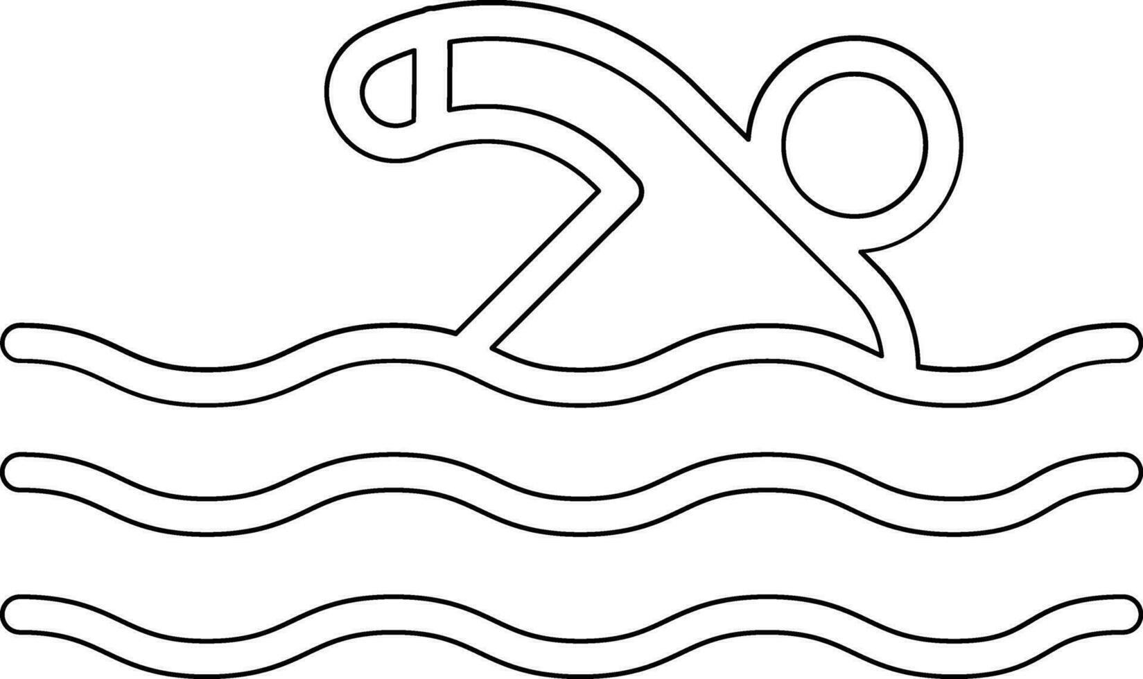 Schwimmen-Vektor-Symbol vektor