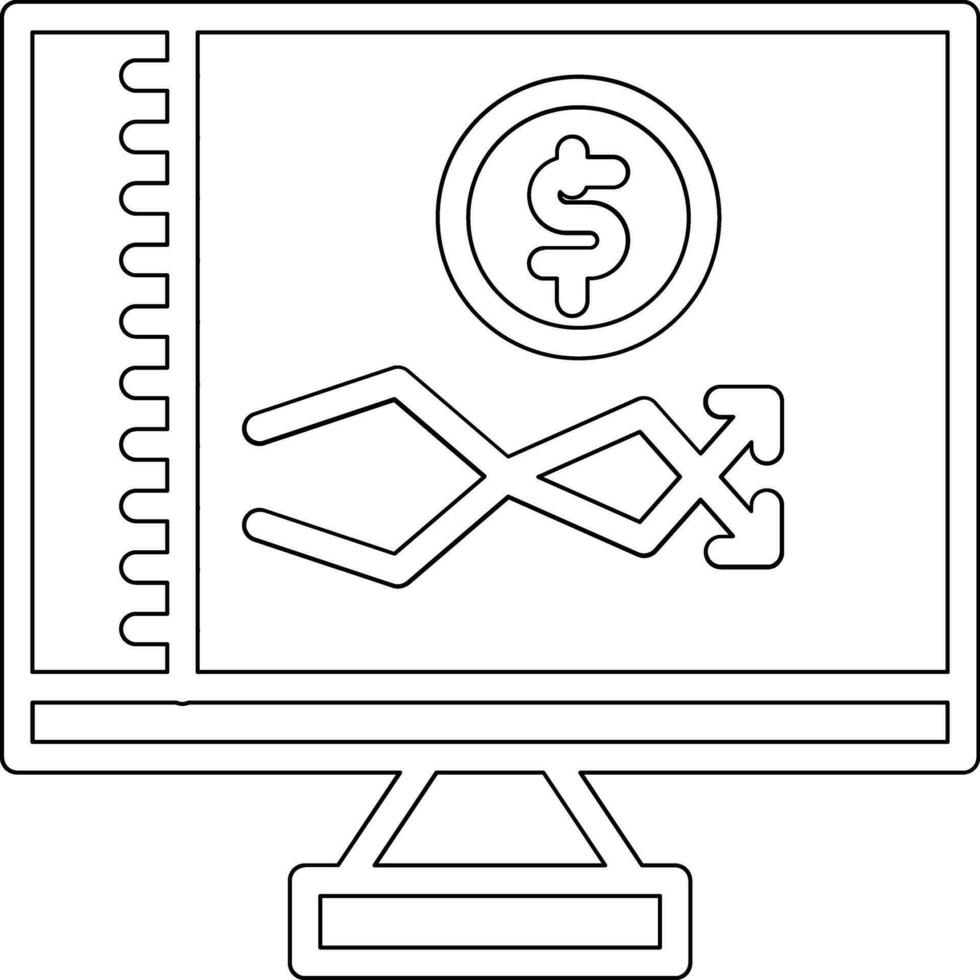 Vektorsymbol für die Online-Börse vektor