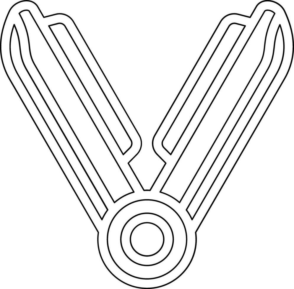 Vektorsymbol für Haareisen vektor