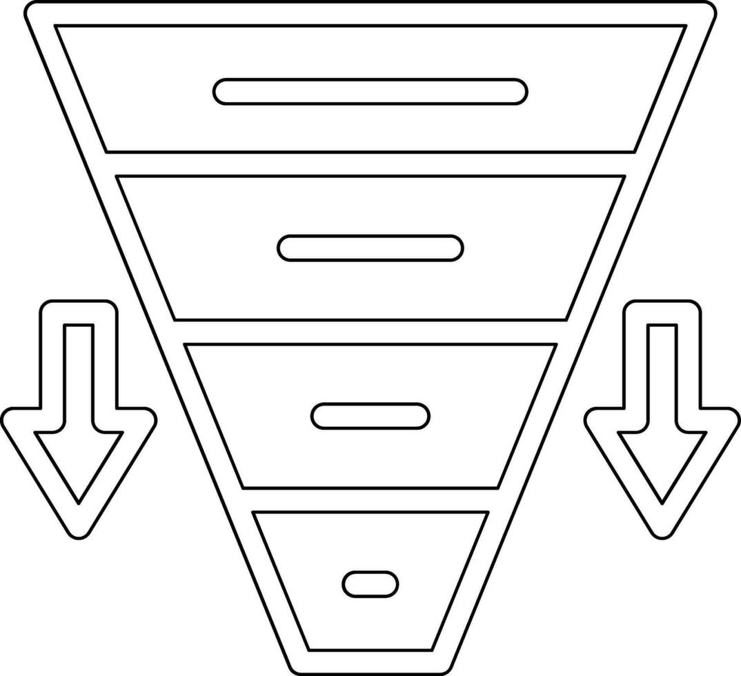 tratt Diagram vektor ikon