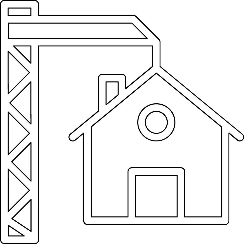 Hausbau-Vektor-Symbol vektor