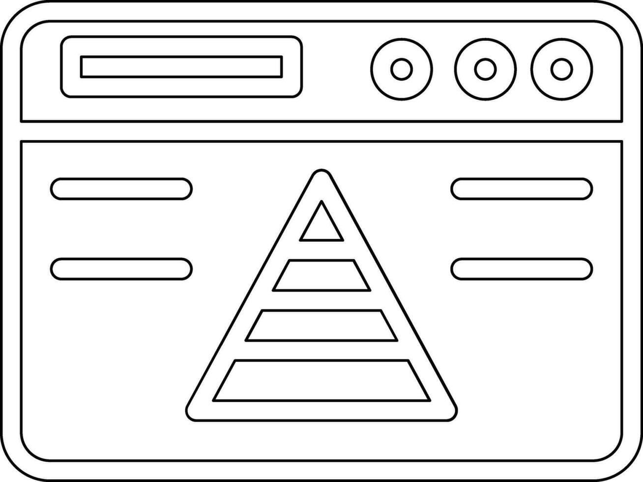 Webseite Pyramide Vektor Symbol