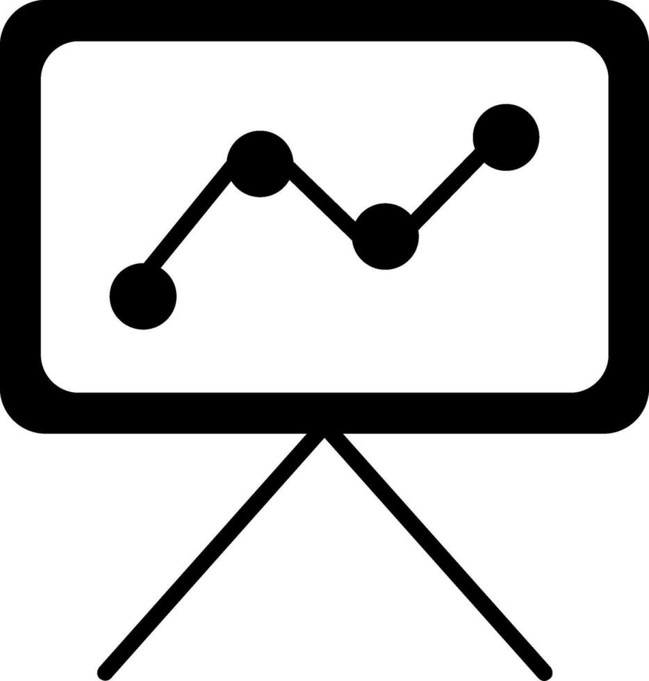 Liniendiagramm-Vektorsymbol vektor