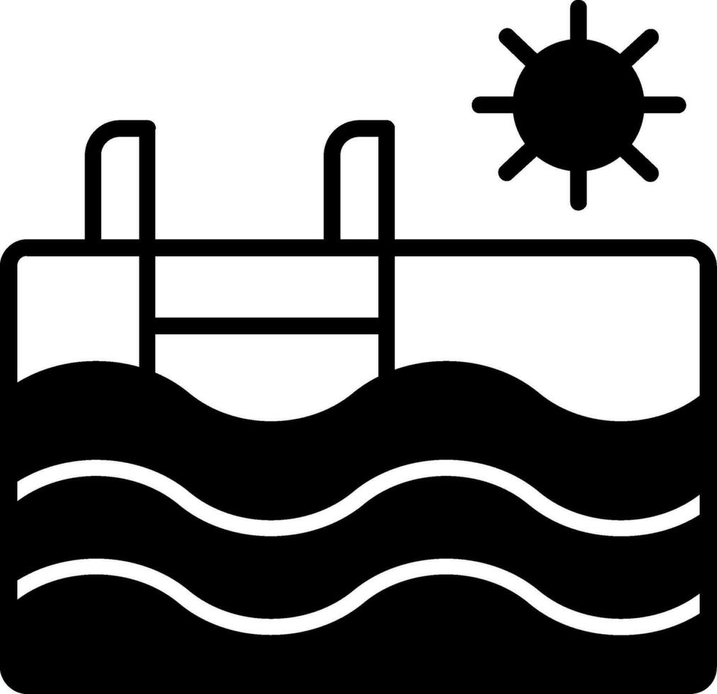 Schwimmbad-Vektor-Symbol vektor