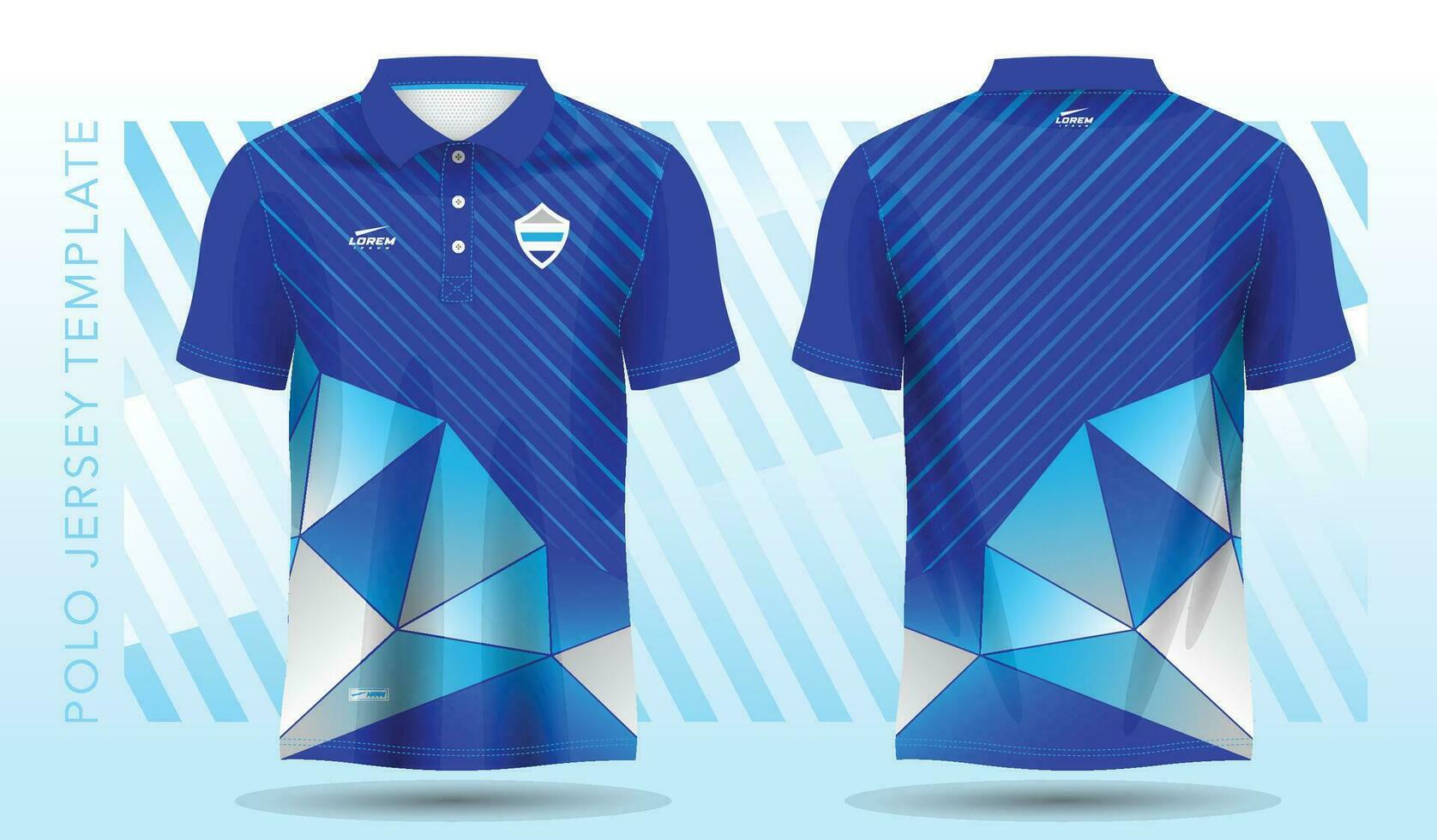 blå polo sport jersey attrapp design vektor