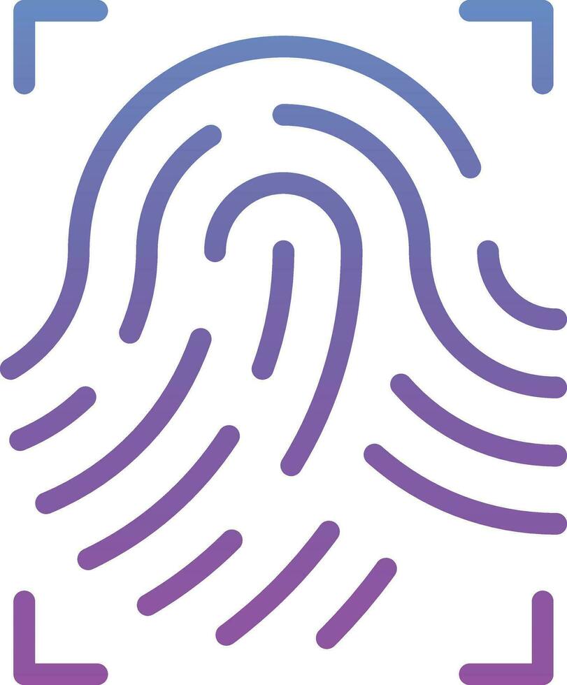 Fingerabdruck Scan Vektor Symbol