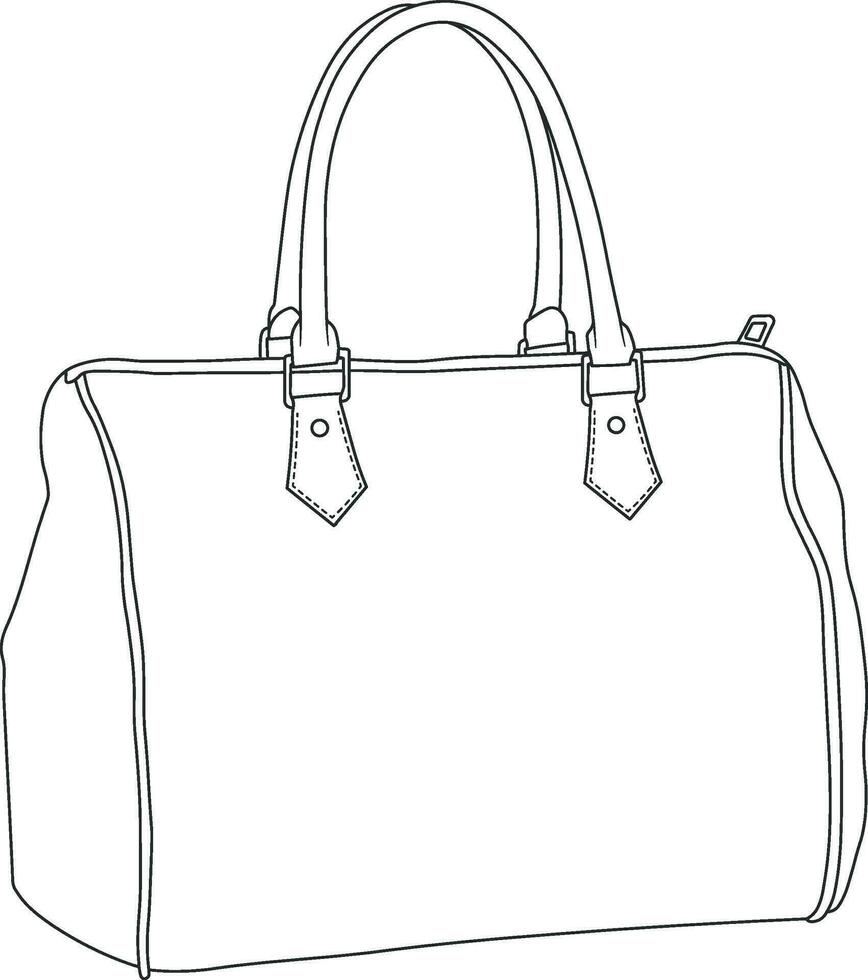 illustration av en väska, handväska, koppling Nej bakgrund vektor
