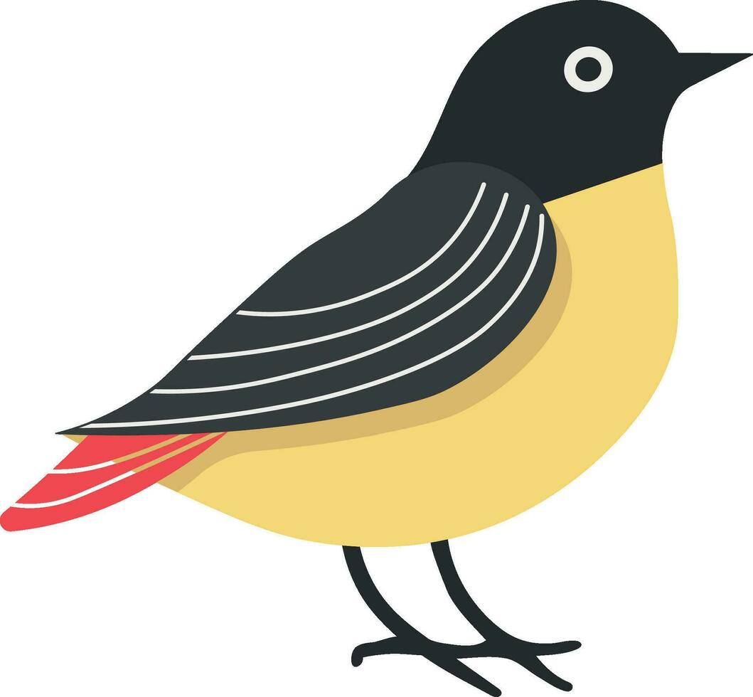 teckning av en färgad fågel utan bakgrund vektor