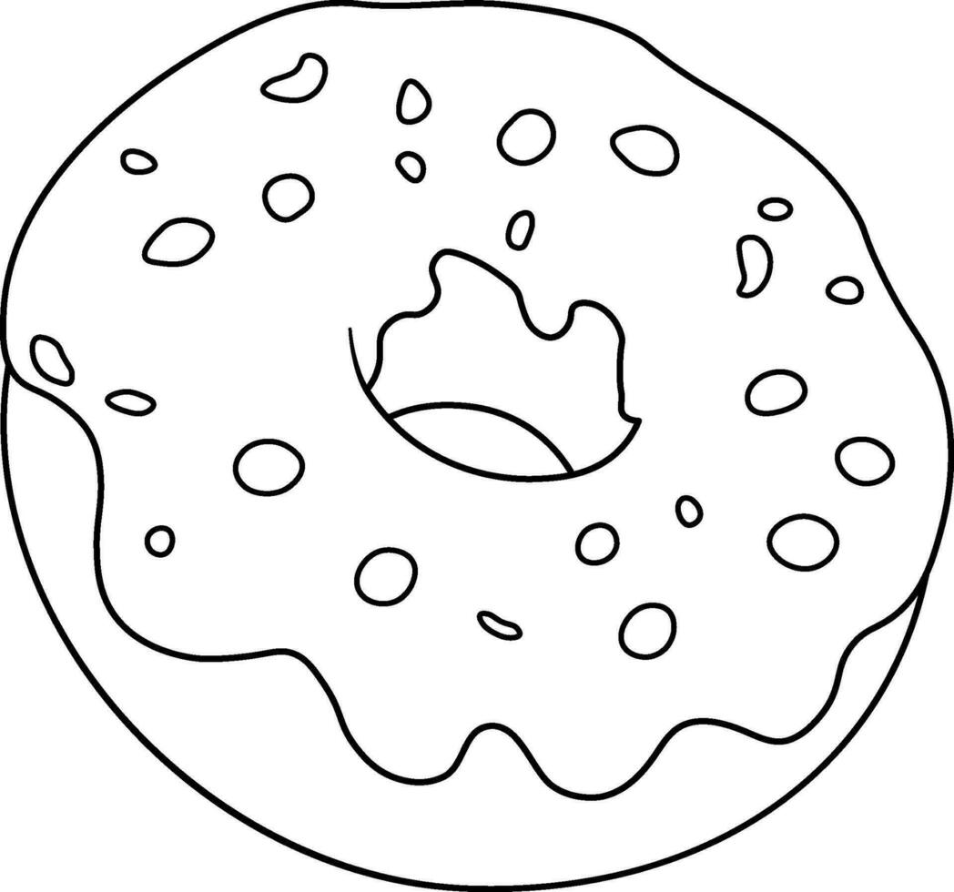 Donut mit Streuseln vektor