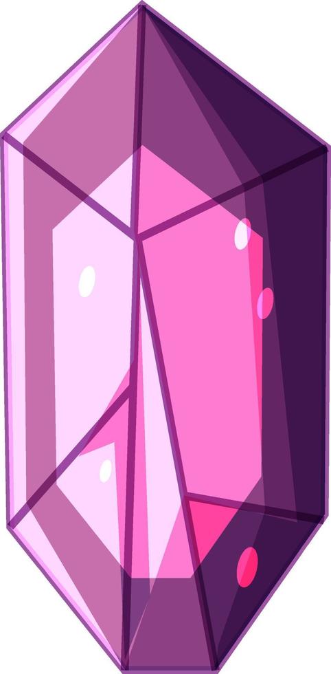 rosa kristall med gnista isolerat vektor