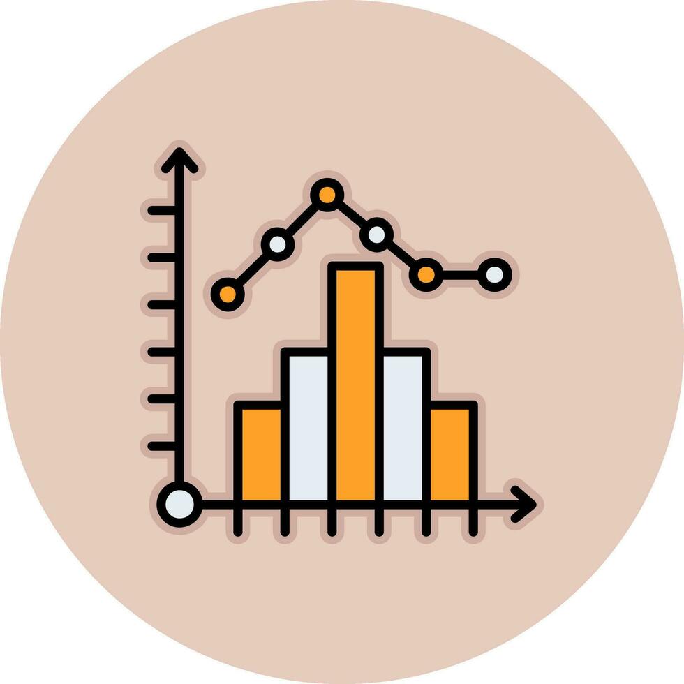 Histogramm-Vektorsymbol vektor