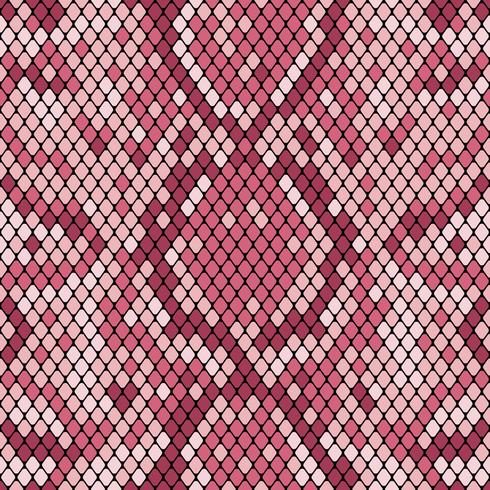 Snakeskin sömlöst mönster. Realistisk textur av orm eller annan reptilhud. Rosa lila färger. Vektor illustration