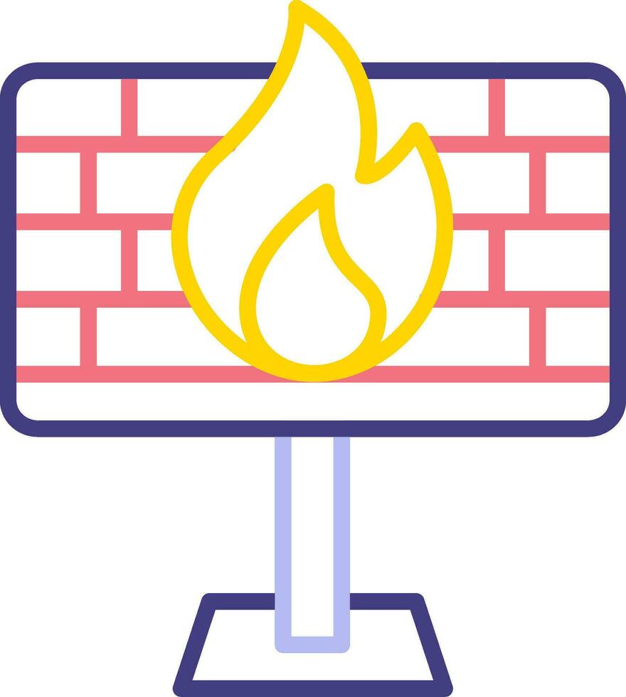 Firewall-Vektor-Symbol vektor