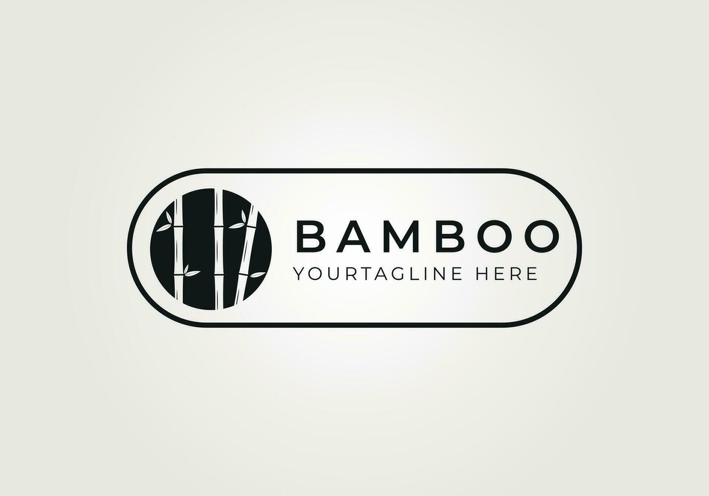 modern Bambus Logo Vektor Illustration Design