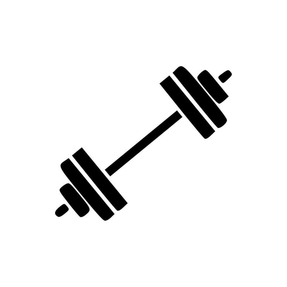 isoliertes Hantelsymbol, Fitnessgeräte vektor