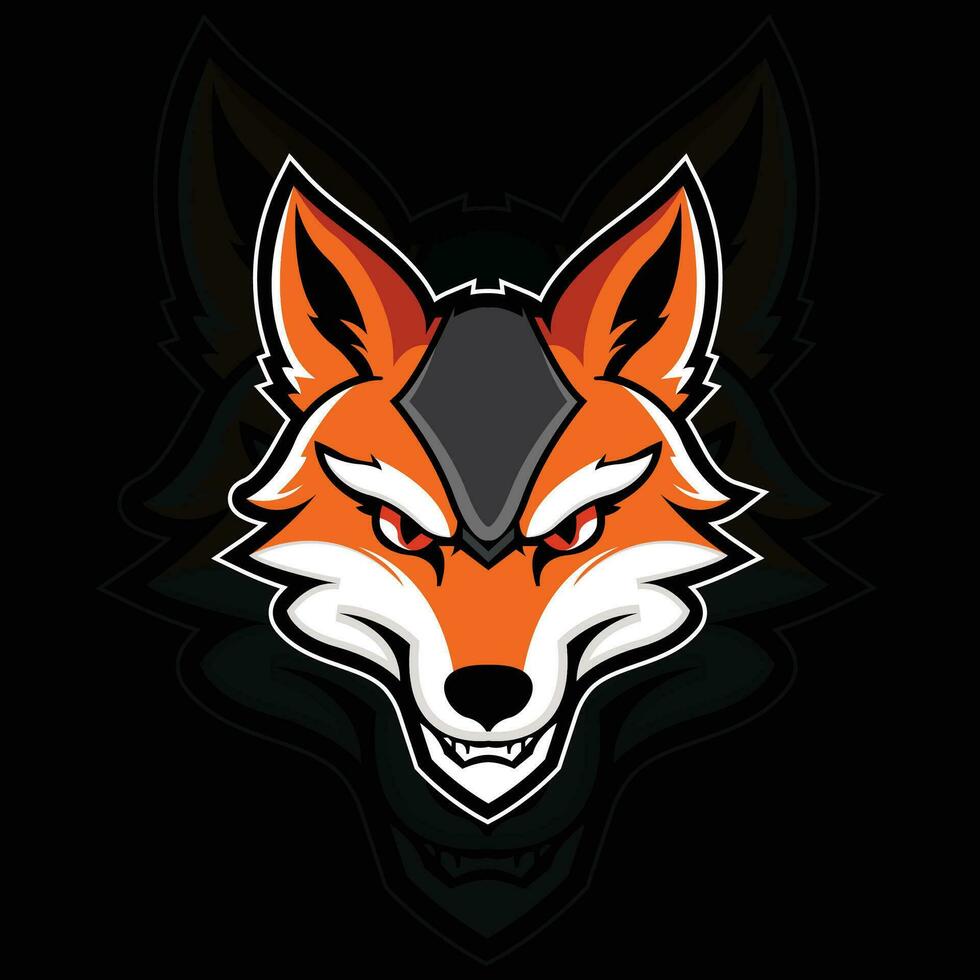 Kopf Wolf Maskottchen Sport, Spielen Logo Design. vektor