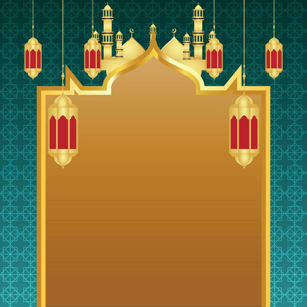 islamisch Arabisch Arabeske Ornament Rand Luxus abstrakt Weiß Hintergrund vektor
