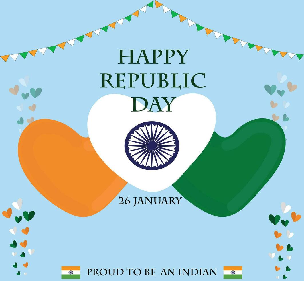 Indien Republik Tag Poster vektor