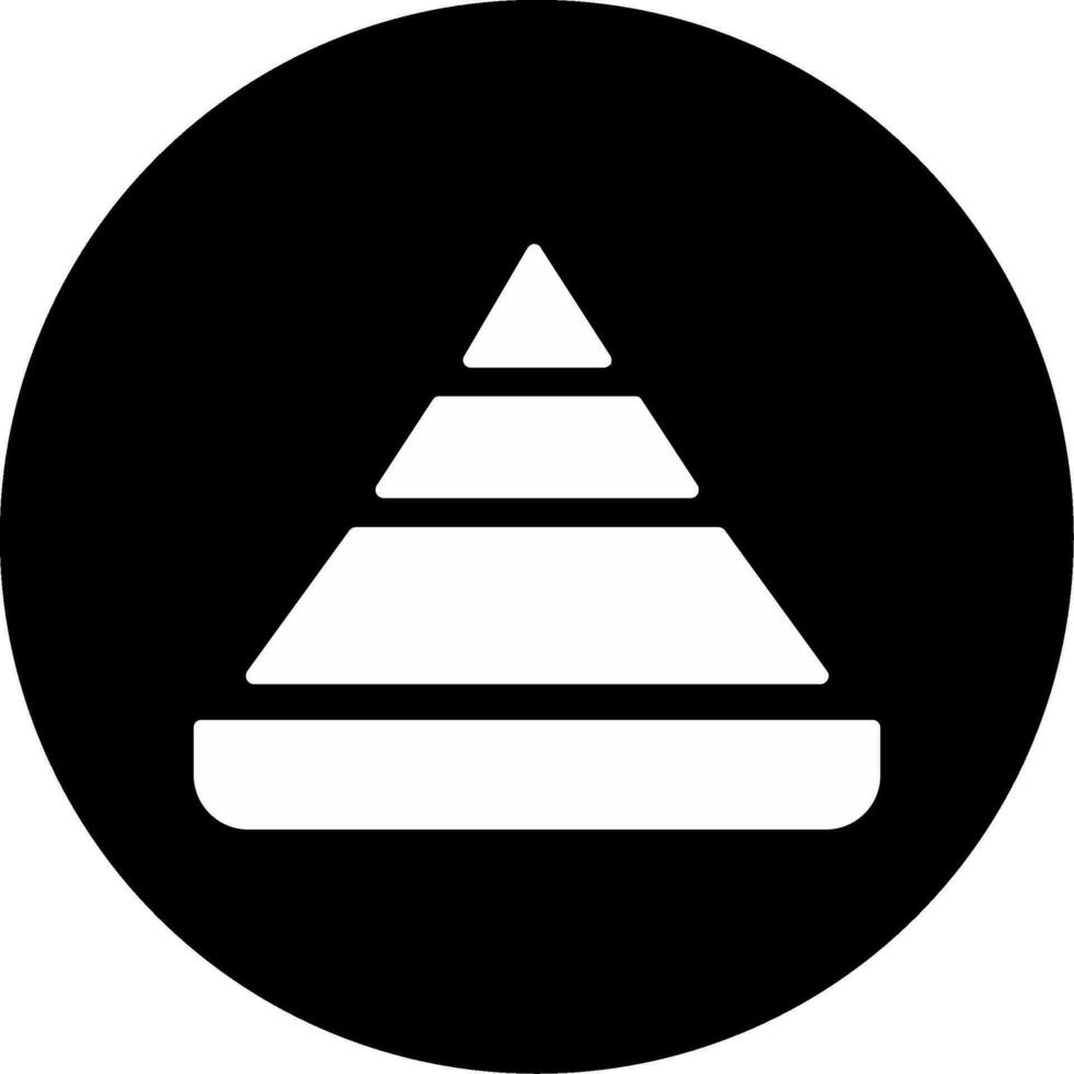 Pyramidendiagramm-Vektorsymbol vektor